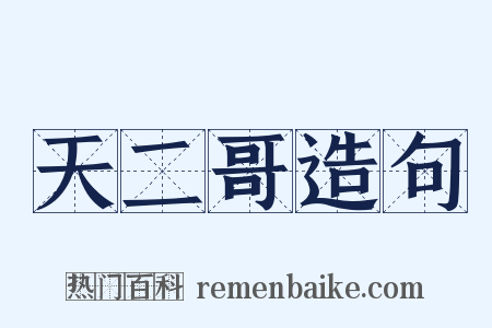 天二哥造句是什么意思的图片